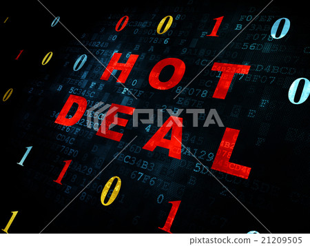 Finance concept: Hot Deal on Digital background 21209505