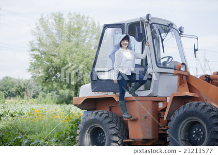 Agriculture female tractor Agriculture female tractor 21211577