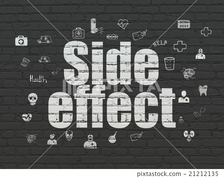 Healthcare concept: Side Effect on wall background 21212135