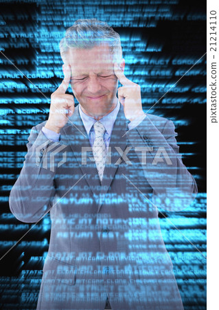 Composite image of businessman with headache 21214110