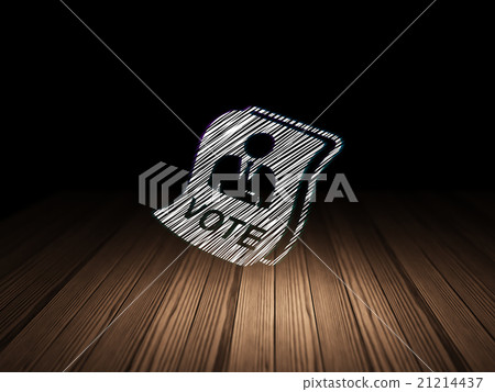 Political concept: Ballot in grunge dark room 21214437