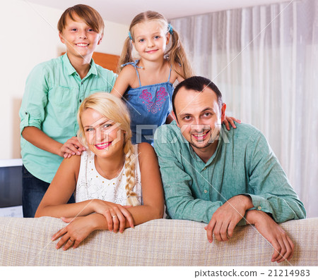 Portrait of middle class family 21214983