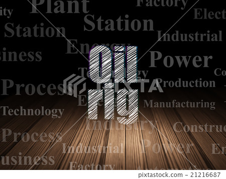 Industry concept: Oil Rig in grunge dark room Industry concept: Oil Rig in grunge dark room 21216687