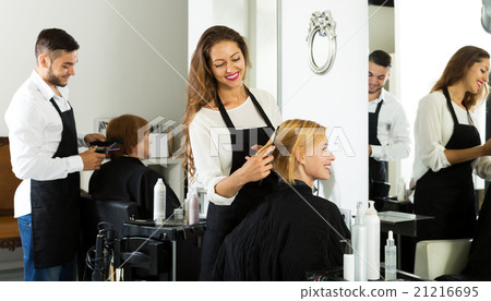 woman in the barbershop 21216695