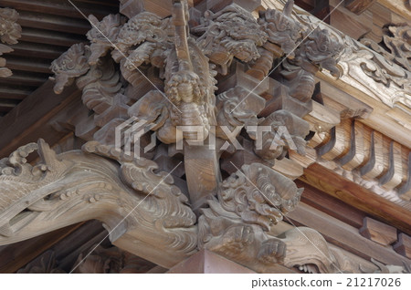 Shinshu Shiojiri Kita Kumai Shrine Konno部分雕塑Ogi流程傑作Shiomiya Shogei的作品許多雕塑是一個輝煌的大廳長野縣寶藏指定 Shinshu Shiojiri Kita Kumai Shrine Konno部分雕塑Ogi流程傑作Shiomiya Shogei的作品許多雕塑是一個輝煌的大廳長野縣寶藏指定 21217026