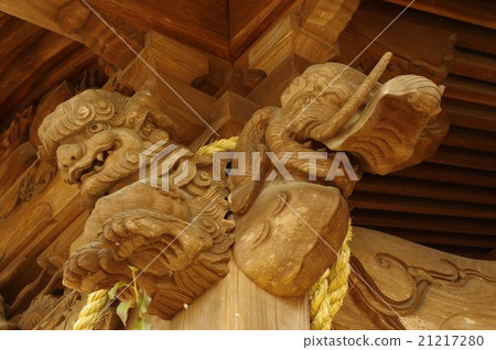 Shinshu岡谷今井第15公司神社雕塑的神社是一個出色的大廳 21217280