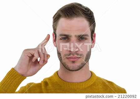 Hipster man making gestures 21220092