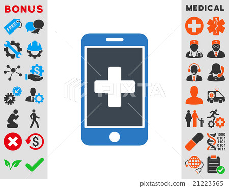 Mobile Medicine Icon 21223565