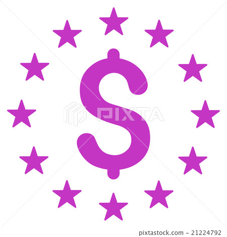 Dollar Stars Icon - Stock Illustration [21224792] - PIXTA