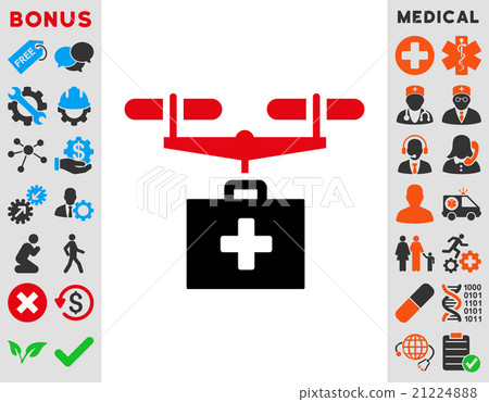 Drug Drone Delivery Icon 21224888
