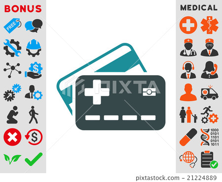 Medical Insurance Cards Icon Medical Insurance Cards Icon 21224889