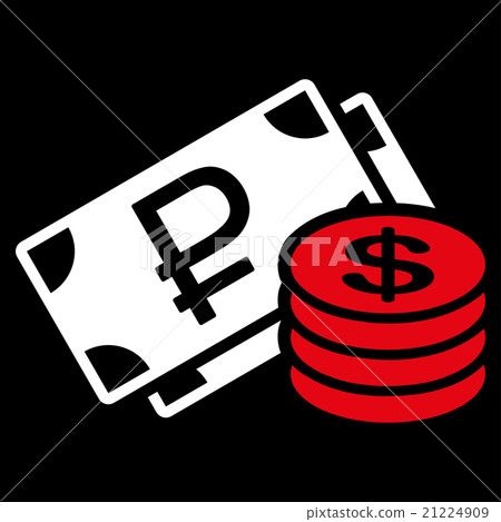 Rouble And Dollar Cash Icon Rouble And Dollar Cash Icon 21224909