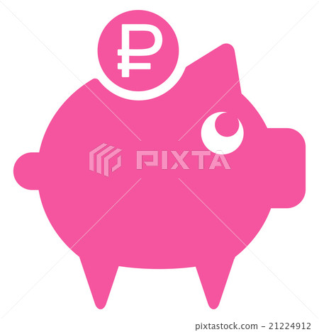 Rouble Piggy Bank Icon Rouble Piggy Bank Icon 21224912