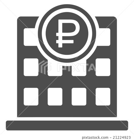 Rouble Bank Office Icon Rouble Bank Office Icon 21224923