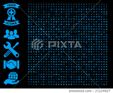 Set Of 1000 Flat Vector Icons Set Of 1000 Flat Vector Icons 21224927
