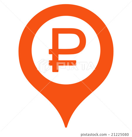 Rouble Bank Marker Icon 21225080
