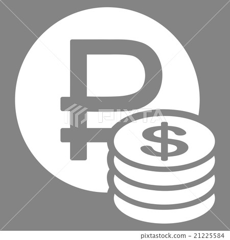 Rouble And Dollar Coins Icon 21225584