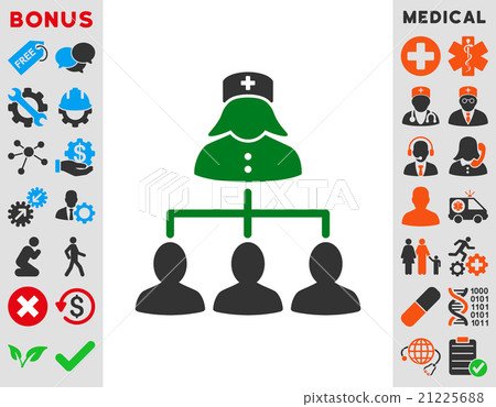 Nurse Patients Connections Icon 21225688