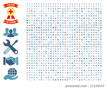 Set Of 1000 Flat Vector Icons Set Of 1000 Flat Vector Icons 21226547