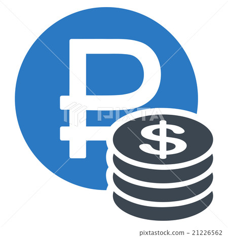 Rouble And Dollar Coins Icon 21226562