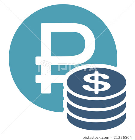 Rouble And Dollar Coins Icon Rouble And Dollar Coins Icon 21226564
