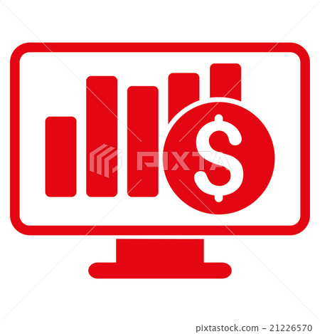 Stock Market Monitoring Icon Stock Market Monitoring Icon 21226570