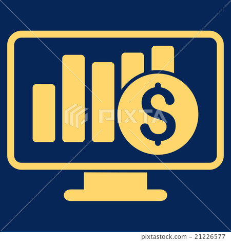 Stock Market Monitoring Icon Stock Market Monitoring Icon 21226577