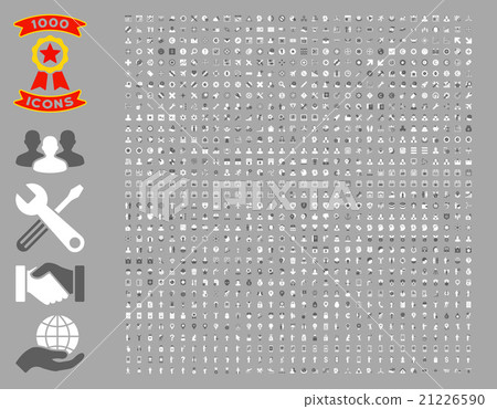 Set Of 1000 Flat Vector Icons Set Of 1000 Flat Vector Icons 21226590