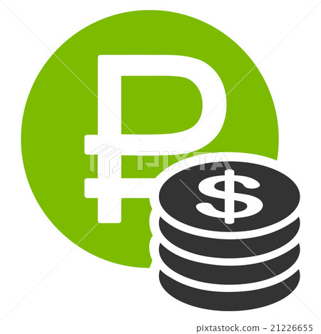 Rouble And Dollar Coins Icon 21226655
