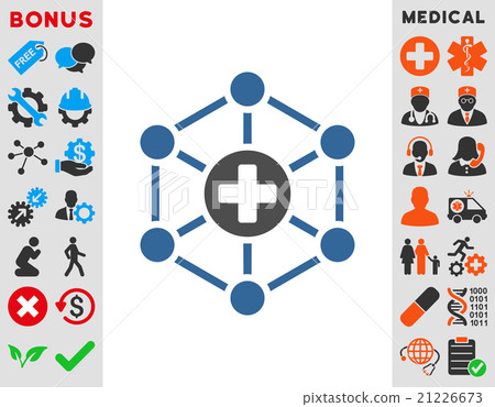 Medical Network Icon Medical Network Icon 21226673