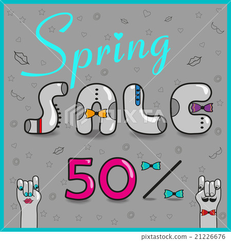 Inscription Spring Sale. Vector Illustration Inscription Spring Sale. Vector Illustration 21226676