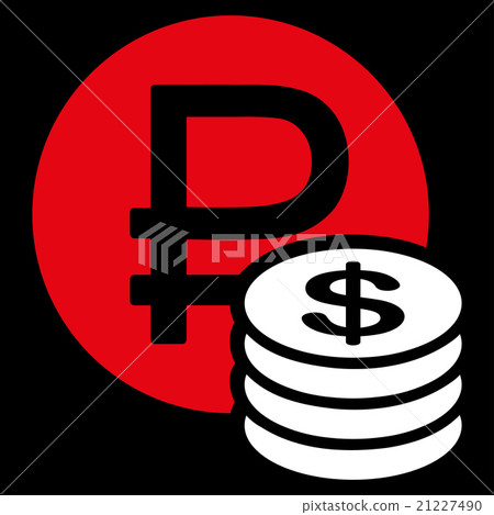 Rouble And Dollar Coins Icon Rouble And Dollar Coins Icon 21227490