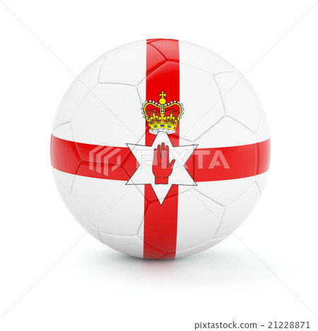 Soccer football ball with Northern Ireland flag Soccer football ball with Northern Ireland flag 21228871