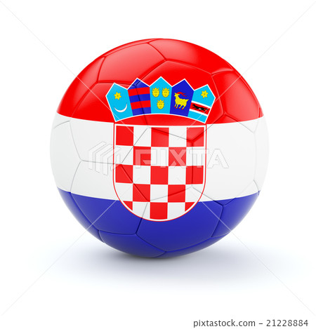 Soccer football ball with Croatia flag 21228884