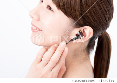 Beauty image Young lady music 21229145