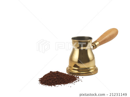 Turkish coffee pot jezve with coffee 21231149