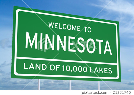 Welcome to Minnesota state road sign 21231740