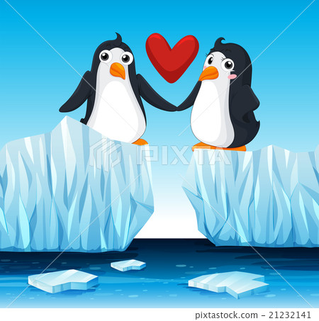 Penguins in love on ice 21232141