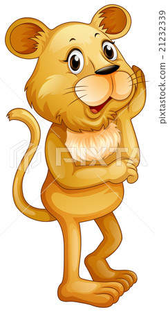 Cute little cub standing alone 21232339