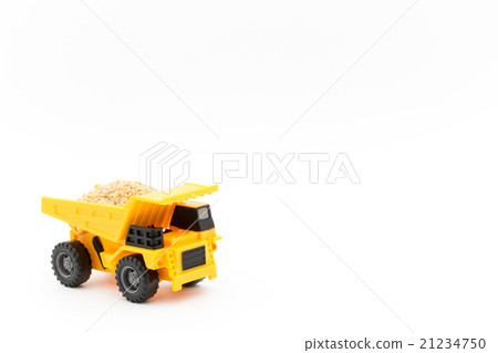Dump truck with luggage: dump truck loaded 21234750