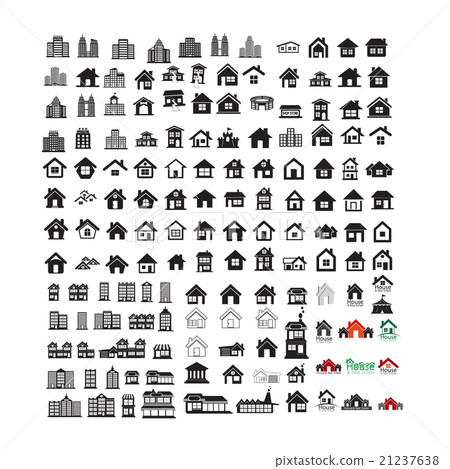 Building Real estate Home icons Building Real estate Home icons 21237638