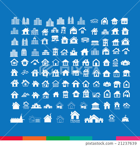 Building Real estate Home icons Building Real estate Home icons 21237639