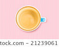 咖啡杯（淺蘭）和鑲邊背景 21239061