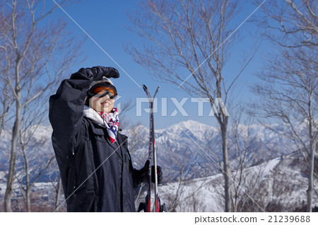 Ski resort of ski resort with hands over ski resort b 21239688