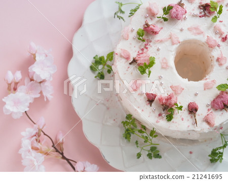 Sakura chiffon cake 21241695