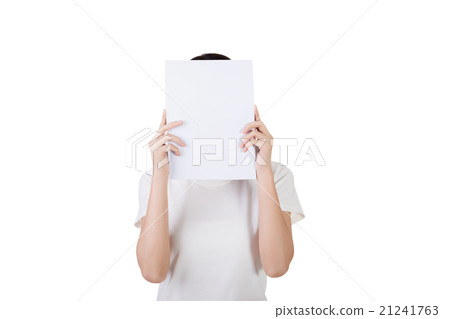 woman protect or hide her face 21241763