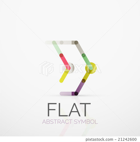Logo - abstract minimalistic linear flat design 21242600