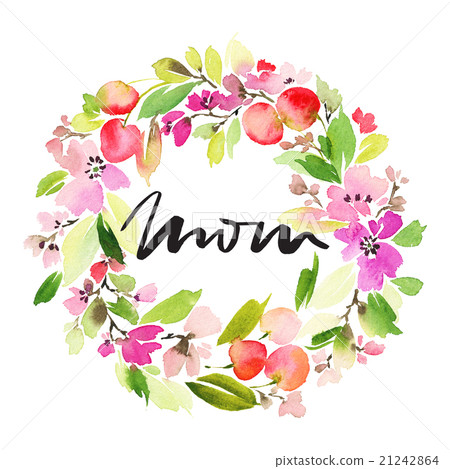 Greeting card with flowers. Pastel colors 21242864