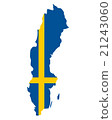 Map and flag of Sweden 21243060