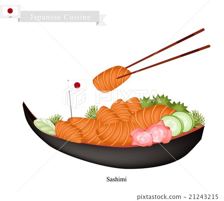 Japanese Salmon Sashimi, A Popular Dish in Japan 21243215